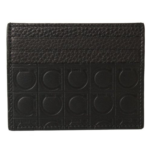Salvatore Ferragamo/菲拉格慕 男士 男包 黑色皮革小型皮具卡片夾卡包 66A176 0690089
