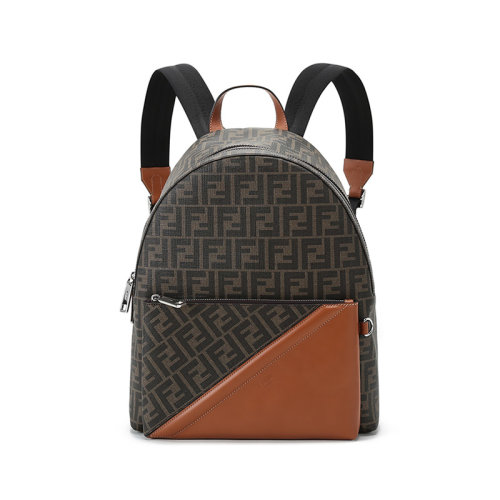 FENDI/芬迪  男士涂層織物/配皮手提雙肩包背包 7VZ042 AFB4
