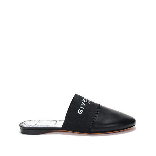 Givenchy/紀(jì)梵希 2021款 女士羊皮革/織物Bedford平底拖鞋穆勒鞋 BE2002E01H