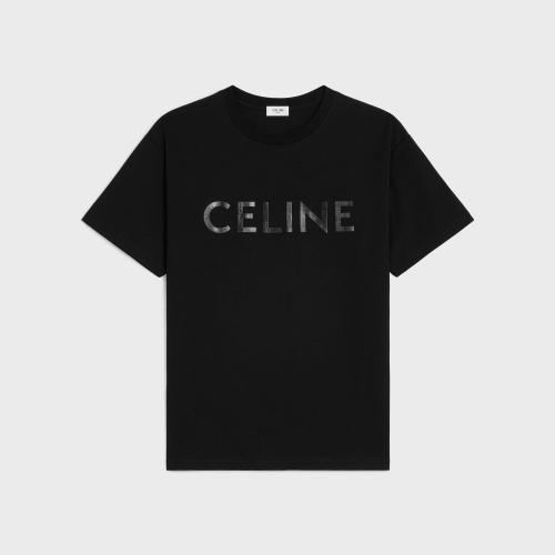  CELINE賽琳思琳 22年秋冬 男士 短袖T恤 T-SHIRT LOOSE CELINE VINYLE JERSEY COTON 2X51C671Q