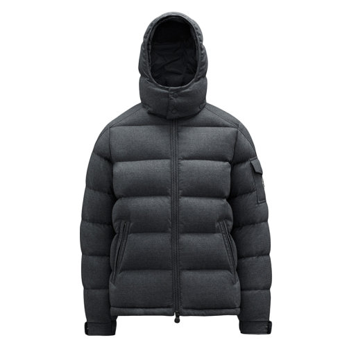 Moncler/蒙克萊  Montgenevre系列 男士中灰混色輕質(zhì)法蘭絨羽絨服H20911A5370054272940