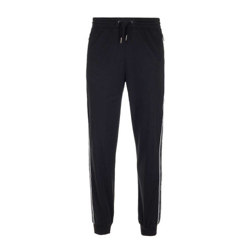 Givenchy/紀(jì)梵希 字母徽標(biāo)印花 男士黑色棉質(zhì)束腳休閑運(yùn)動褲 BM50HQ300B-001