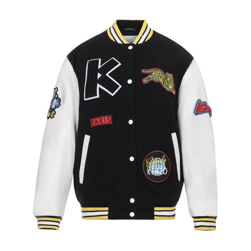 KENZO/高田賢三 女士棉服 女士混紡拼皮夾克外套上衣棉服棒球服 2BL085 540