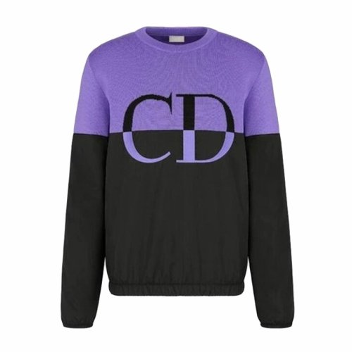  Dior Homme/迪奧桀傲 女士拼色棉質(zhì)衛(wèi)衣 113M620A T188 485 PLFSX