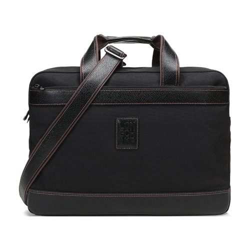 Longchamp/瓏驤 男士BOXFORD系列織物/配皮手提單肩斜挎包旅行包大號 1487 080