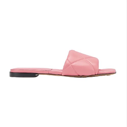 Bottega Veneta/葆蝶家  寶緹嘉女鞋 女士羊皮格紋壓紋時尚拖鞋涼拖 639940VBP305657