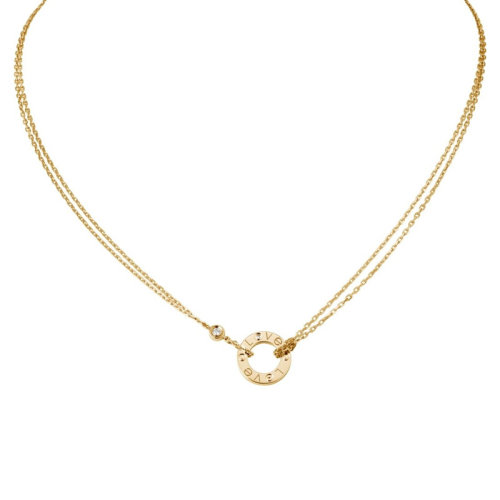 CARTIER/卡地亞 經(jīng)典LOVE 18K金黃金鉆石項鏈 鑲嵌2顆鉆石 B7219500