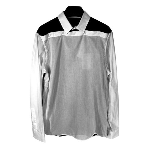 Emporio Armani/安普里奧阿瑪尼 男士黑白拼色襯衫 R1CF9T R149C 101 瑕疵折扣