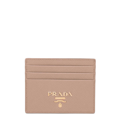PRADA/普拉達(dá) 22年新款 女士皮粉色皮革金標(biāo)片式卡夾1MC025_QWA_F0236