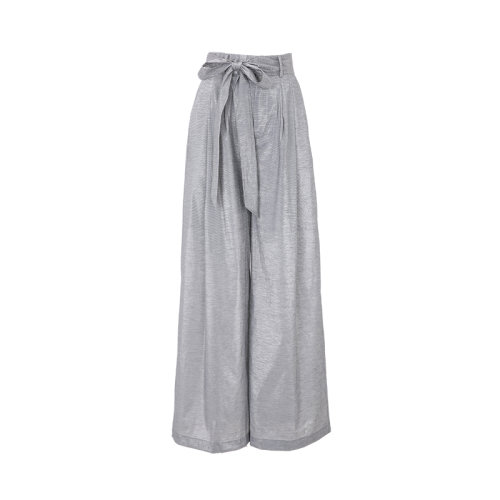 bifubyxingchen/彼伏灰綠色閃光直筒闊腿褲女士休閑褲