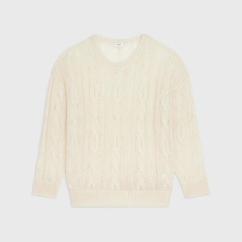  CELINE賽琳思琳 22年秋冬 男士 針織衫 ARAN馬海毛套頭衫 2A99Z586S.01OW