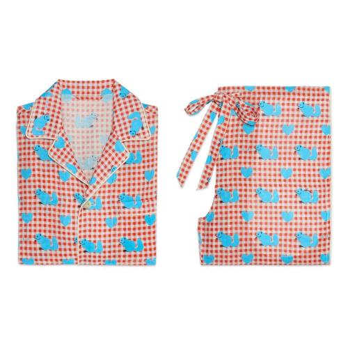  GUCCI古馳 22年秋冬 男士 Gucci HA HA HA特別系列睡衣套裝 719307 ZAK3P 6303