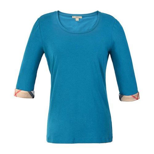  BURBERRY/博柏利 女士格紋棉質(zhì)長袖T恤 4004653 PLFSX