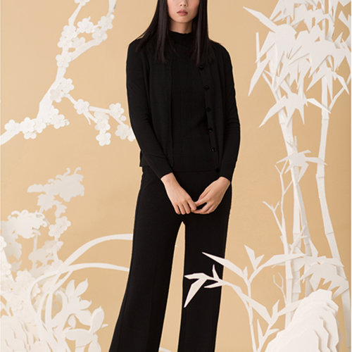 DUXI/度兮女士針織衫/毛衣好和·圓領(lǐng)長袖開衫