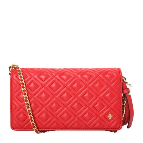 Tory Burch/湯麗柏琦 Fleming系列 女士皮革菱格流蘇裝飾單肩包斜挎包鏈條包女包 46449多色可選