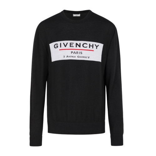 Givenchy/紀梵希 男裝 服裝 羊毛logo字母印花圓領(lǐng)男士針織衫/毛衣