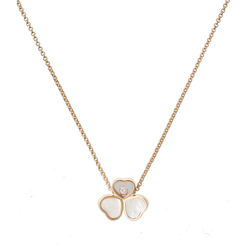 Chopard/蕭邦 女士快樂的心系列18K三葉草項(xiàng)鏈 81A083-5311