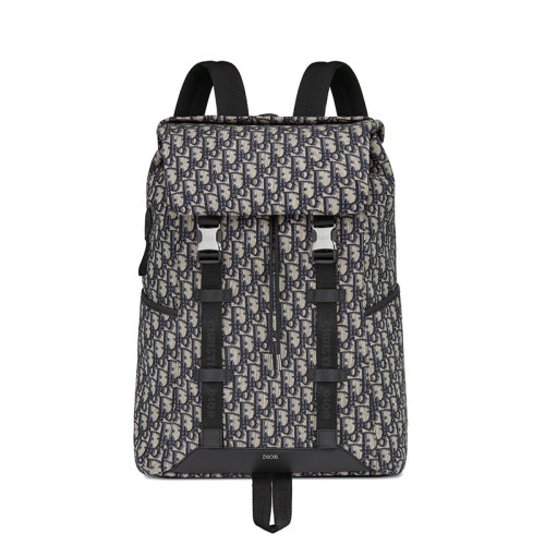 DIOR/迪奧  EXPLORER系列 男士老花帆布鍍釕黃銅標志可調節(jié)絎縫網(wǎng)眼帶探險家背包雙肩背包1ESBA152YKY_H27E