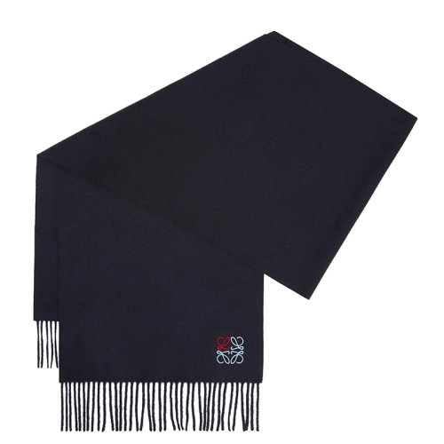 LOEWE/羅意威  女士羊絨時(shí)尚百搭品牌LOGO刺繡流蘇包圍巾/披肩圍巾  F000914X04-1120