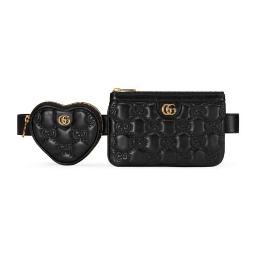  GUCCI古馳 22年秋冬 女士 GG Matelasse皮革實用腰包 723779 UM8IG 1000