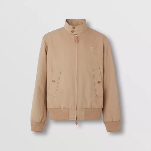  BURBERRY 22年秋冬 男士 專屬標識裝飾棉質(zhì)哈林頓外套 80509311