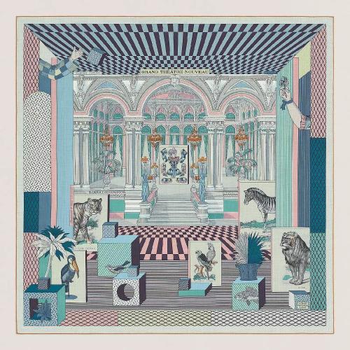  HERMES愛(ài)馬仕 22年秋冬 女士 披肩 Chale 140 Grand Theatre Nouveau H243761S 05