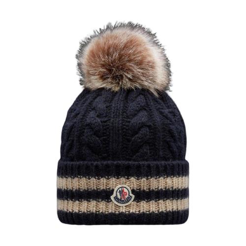  MONCLER蒙可蒙克萊 22年秋冬 女士 帽子 Beanie with Pom Pom H20933B00023M2079778
