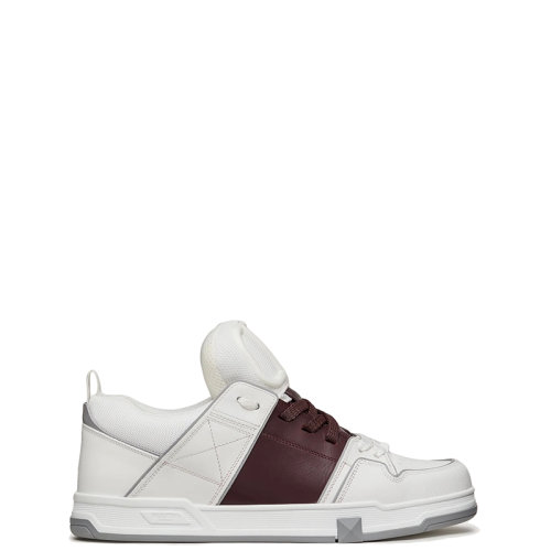 Valentino/華倫天奴 22年春夏新款 OPEN SKATE系列 男士棕色/象牙白色小牛皮和織物運動鞋1Y2S0F89YPB6TU