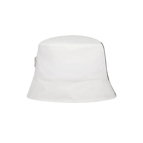 PRADA/普拉達 22年早春新款 Adidas聯(lián)名系列 男女同款白色再生尼龍面料飾皮革條紋漁夫帽2HC137_1WQ8_F0009