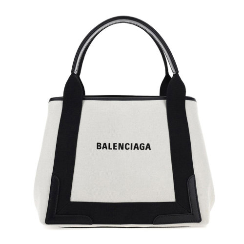 Balenciaga/巴黎世家 女士黑白拼色尼龍經(jīng)典字母徽標印花圖案手提包手袋手包女包 339933-2HH3N-9260