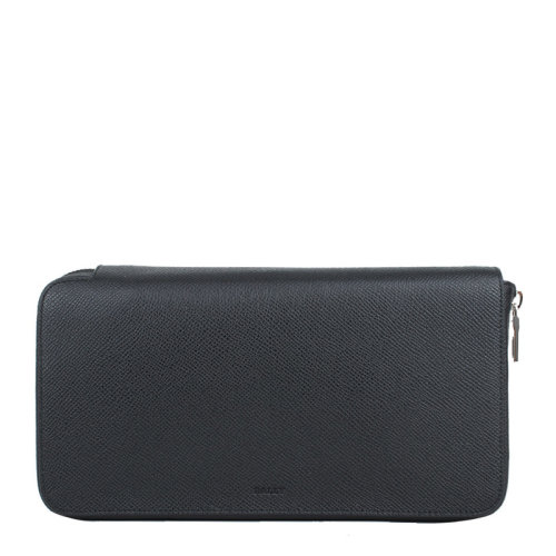 BALLY/巴利 男士牛皮拉鏈款牛皮革錢包手拿包