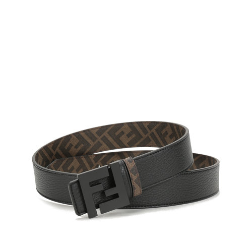 FENDI/芬迪 男士涂層面料配皮雙面皮帶腰帶 7C0432 AEU9