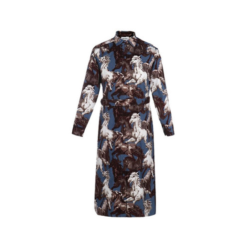 KENZO/高田賢三 女士連衣裙女士棉質(zhì)中長款襯衫連衣裙2RO0179PF