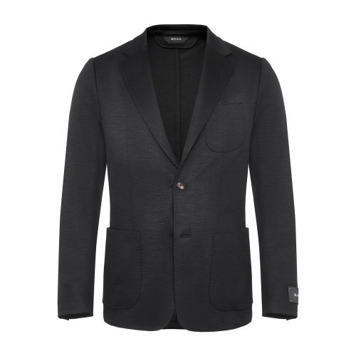 Z Zegna 黑色高科技面料可水洗男士西裝