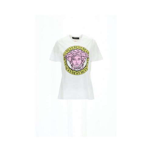  VERSACE/范思哲 女士白色棉質(zhì)短袖T恤 1004154 1A00769 2W070 PLFSX