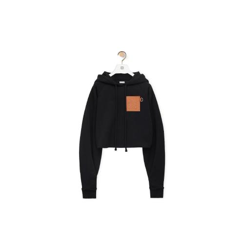  LOEWE羅意威 22年秋冬 女士 衛(wèi)衣 Anagram cropped hoodie in cotton S359Y22X18-1100