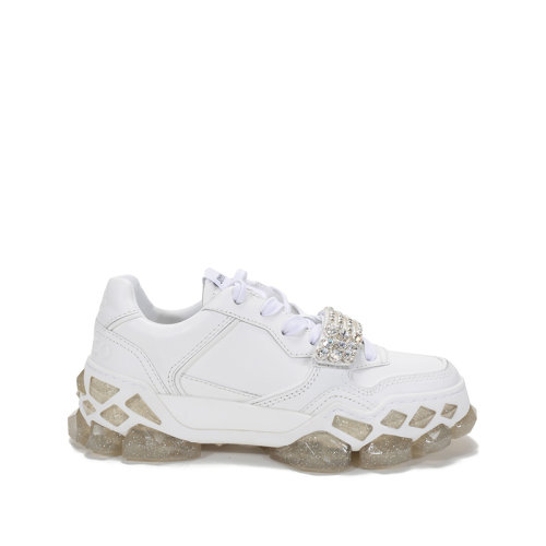 Jimmy Choo/周仰杰 女士DIAMOND X系列牛皮系帶休閑運動鞋 DIAMOND X STRAP F ADH