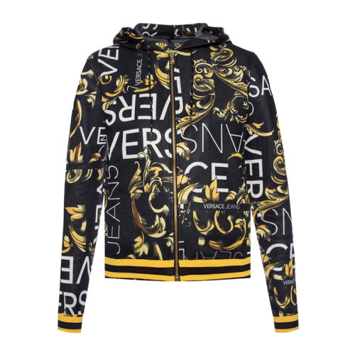VERSACE JEANS/范思哲牛仔 男士拼色經(jīng)典巴洛克印花裝飾拉鏈開合長袖上衣外套連帽衫運動衫 B6HTA776-S0497 多色可選