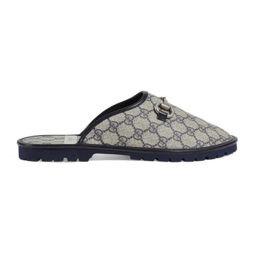  GUCCI古馳 22年秋冬 男士 男士飾馬銜扣GG拖鞋 694249 96G60 4073