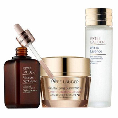 Estee Lauder/雅詩蘭黛  面部護理套裝 三件套 原生液150ml+小棕瓶面部精華50ml+多效智妍面霜75ml三件套