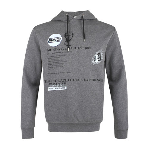 Alexander McQueen/亞歷山大麥昆 男裝 男士圖案印花灰色時(shí)尚百搭連帽男衛(wèi)衣 430578RLR151244