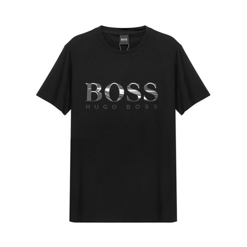 HUGO BOSS/雨果波士 男士黑色棉質(zhì)短袖T恤 50443666 001