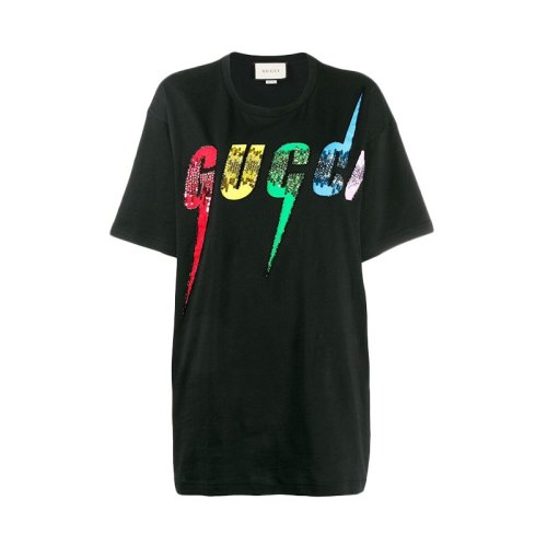  GUCCI/古馳 女士黑色棉質(zhì)短袖T恤 539081 XJA2H 1082 PLFSX