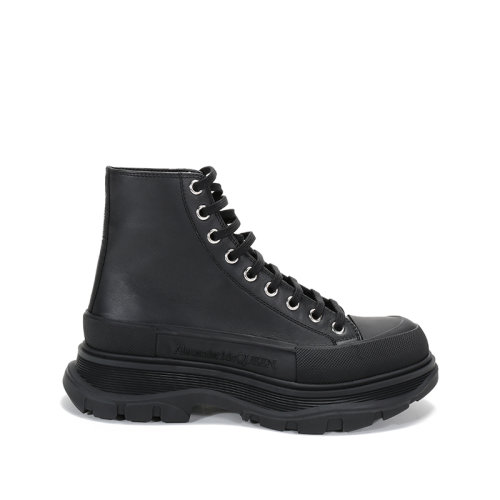 Alexander McQueen/亞歷山大麥昆 男士皮革系帶厚底靴子短靴 627206 WHZ62