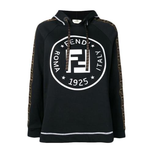  FENDI/芬迪 女士黑色雙F標(biāo)志連帽衫 FAF105-A6ML-F13IY PLFSX