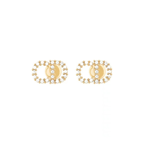 Dior迪奧女士耳環(huán)耳釘珍珠鑲嵌CD標(biāo)志金色時尚精致