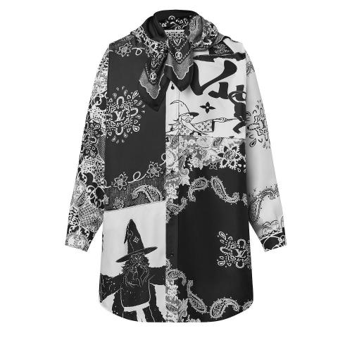  LV路易威登 22年秋冬 男士 長袖襯衫 圍巾裝飾夾克式長襯衫 1AAGTZ 1AAGU1 1AAGTY 1AAGTX 1AAG