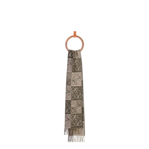  LOEWE羅意威 22年秋冬 女士 圍巾 Anagram scarf in wool and cashmere F810487X17-2277