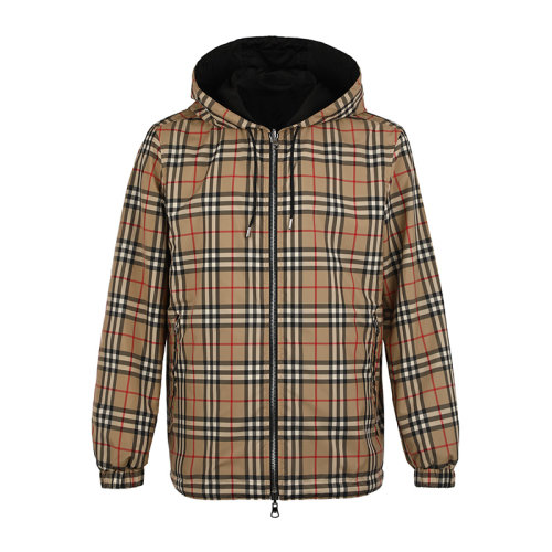 BURBERRY/博柏利雙面兩穿 Vintage 格紋再生聚酯纖維外套男士夾克8027097