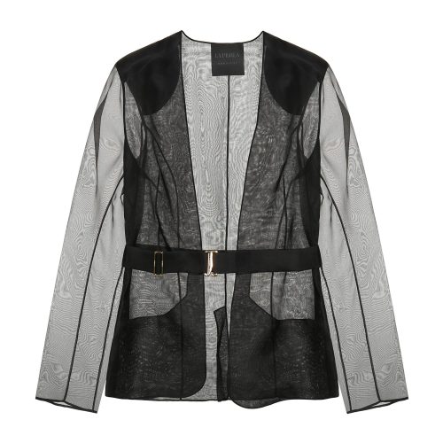 LA PERLA/蘿貝拉 桑蠶絲女睡衣/家居服黑色女士睡衣 睡袍瑕疵特賣（陳列痕跡，不影響使用）